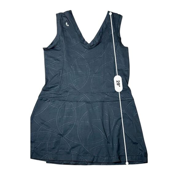 Lole Momentum UPF 50+ Black Split Flap Tank Sports Dress LARGE Activewear Casual - Picture 6 of 11